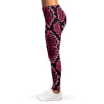 Pink Python Snakeskin Print Women's Leggings