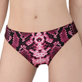 Pink Python Snakeskin Print Women's Panties