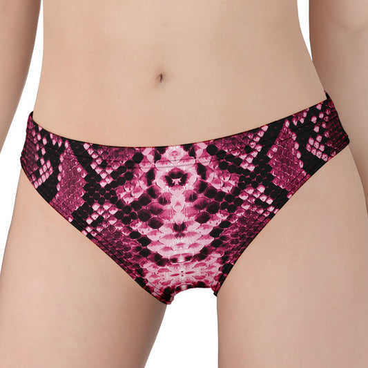 Pink Python Snakeskin Print Women's Panties