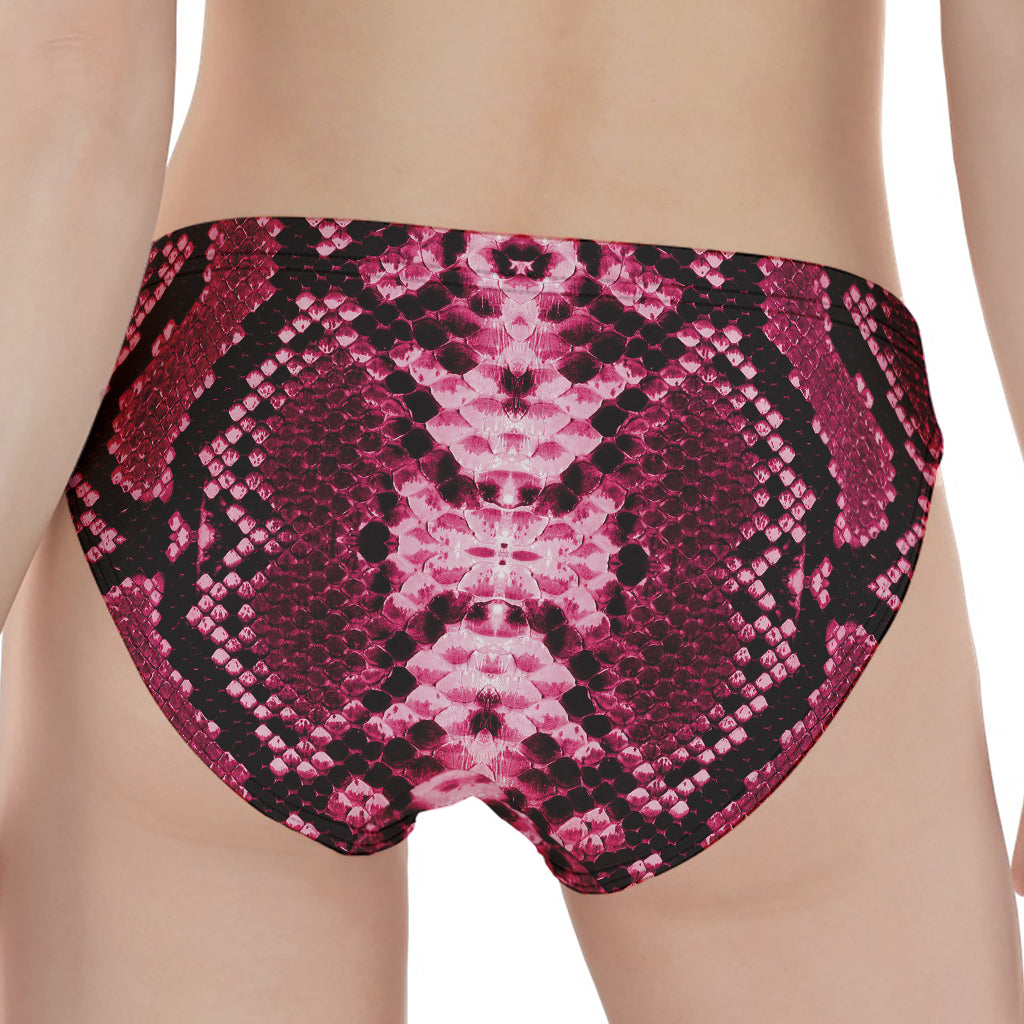 Pink Python Snakeskin Print Women's Panties