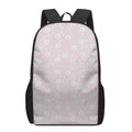 Pink Rabbit Pattern Print 17 Inch Backpack