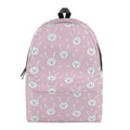 Pink Rabbit Pattern Print School Backpack
