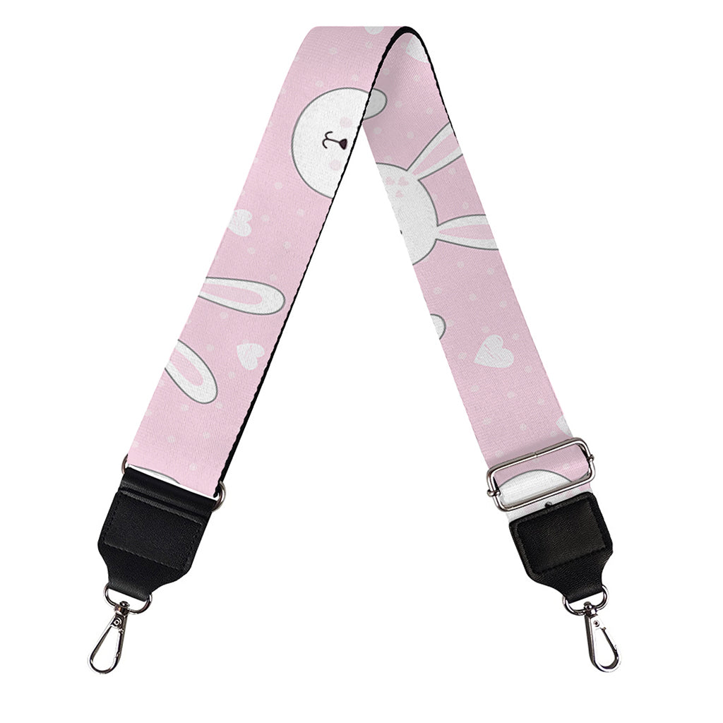 Pink Rabbit Pattern Print Bag Strap