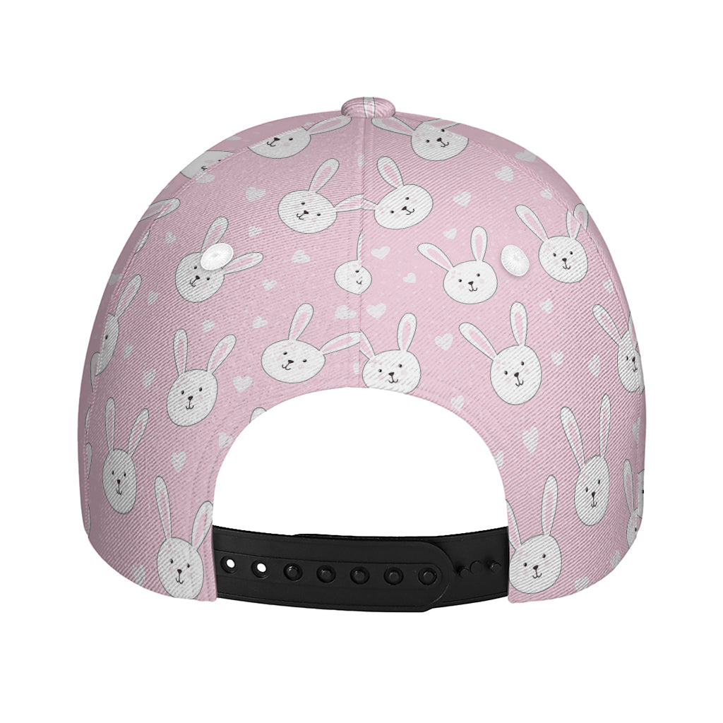 Pink Rabbit Pattern Print Baseball Cap