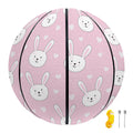 Pink Rabbit Pattern Print Basketball