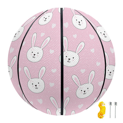 Pink Rabbit Pattern Print Basketball