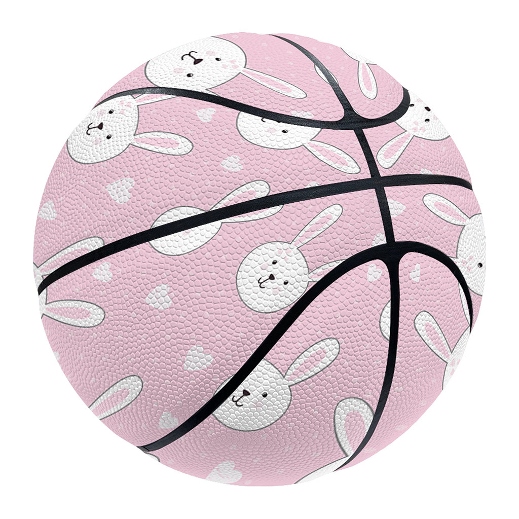 Pink Rabbit Pattern Print Basketball