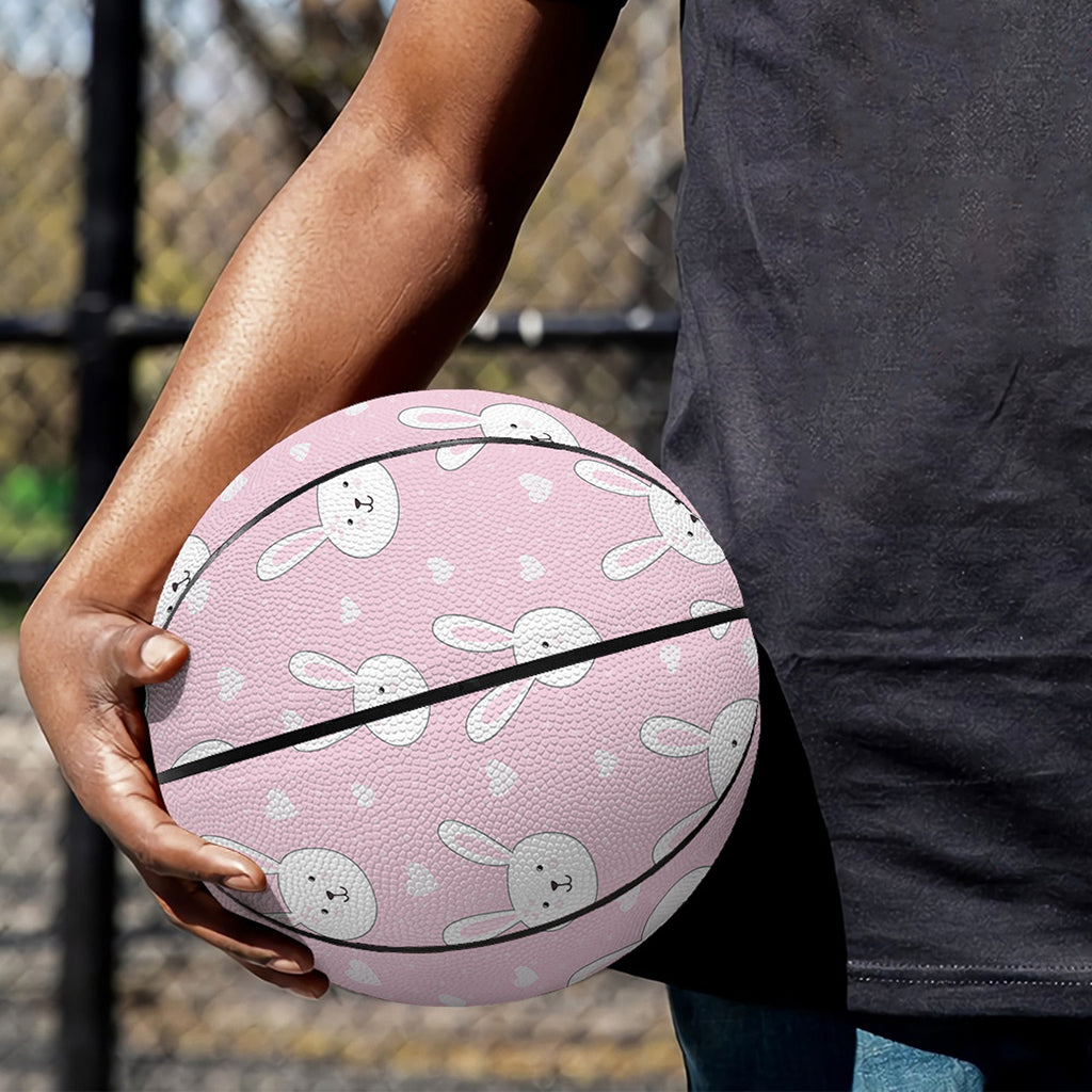Pink Rabbit Pattern Print Basketball
