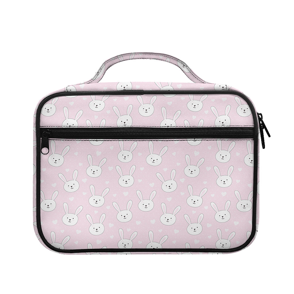 Pink Rabbit Pattern Print Briefcase Bible Bag