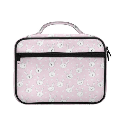 Pink Rabbit Pattern Print Briefcase Bible Bag