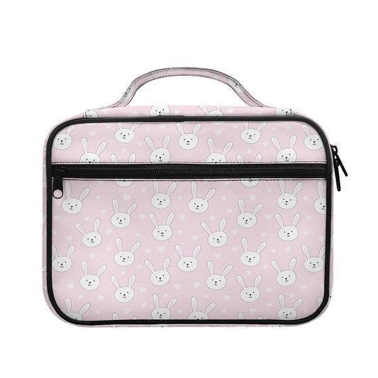 Pink Rabbit Pattern Print Briefcase Bible Bag