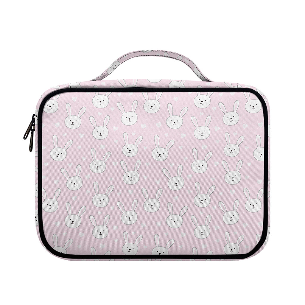 Pink Rabbit Pattern Print Briefcase Bible Bag
