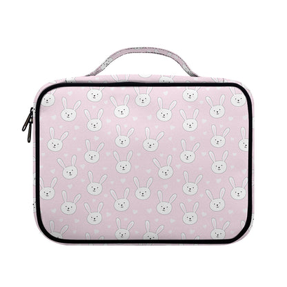 Pink Rabbit Pattern Print Briefcase Bible Bag