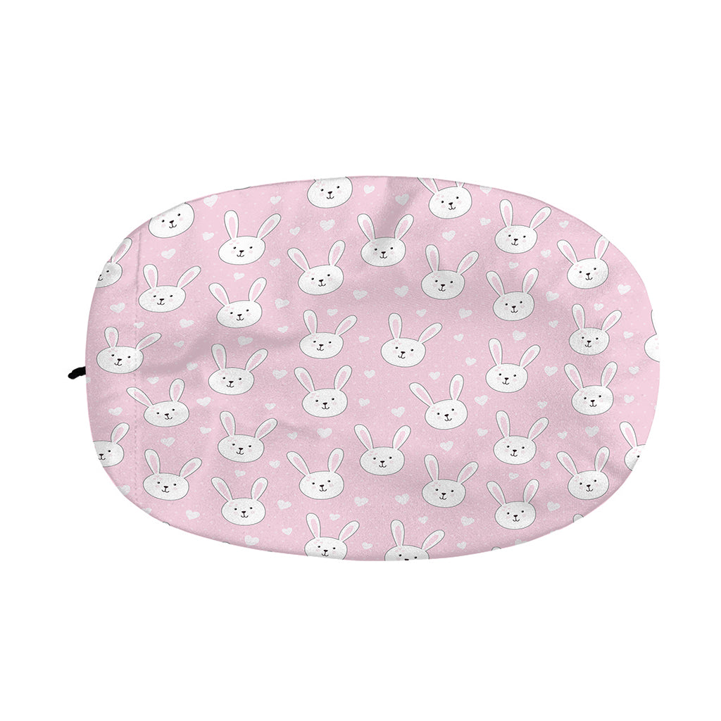 Pink Rabbit Pattern Print Car Side Mirror Covers