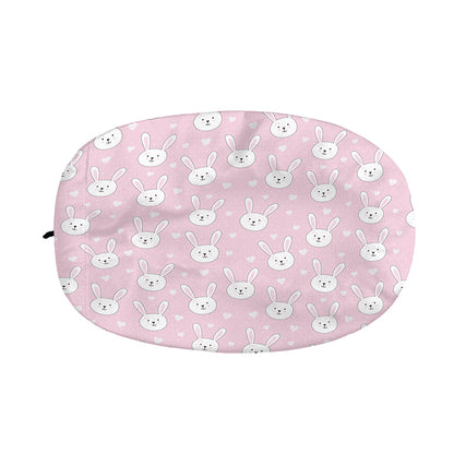 Pink Rabbit Pattern Print Car Side Mirror Covers