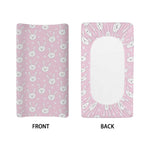 Pink Rabbit Pattern Print Changing Pad Cover