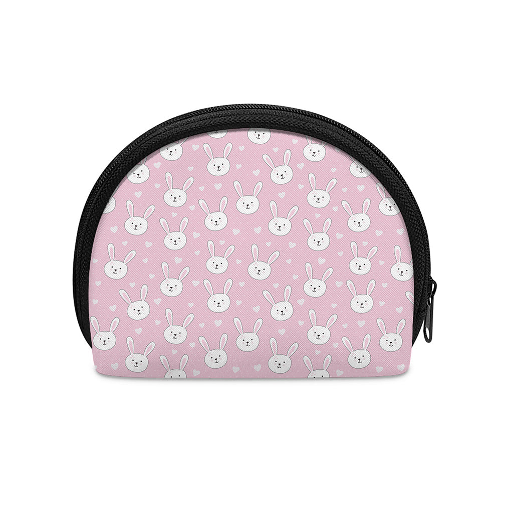 Pink Rabbit Pattern Print Coin Purse