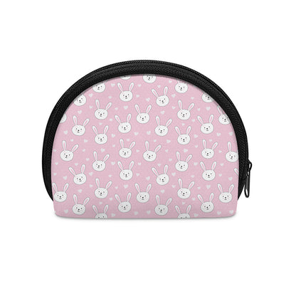 Pink Rabbit Pattern Print Coin Purse