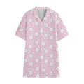 Pink Rabbit Pattern Print Cotton Hawaiian Shirt