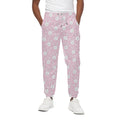 Pink Rabbit Pattern Print Cotton Sweatpants