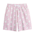 Pink Rabbit Pattern Print Cotton Shorts