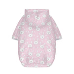 Pink Rabbit Pattern Print Dog Zip Up Hoodie