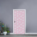 Pink Rabbit Pattern Print Door Sticker