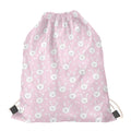 Pink Rabbit Pattern Print Drawstring Bag