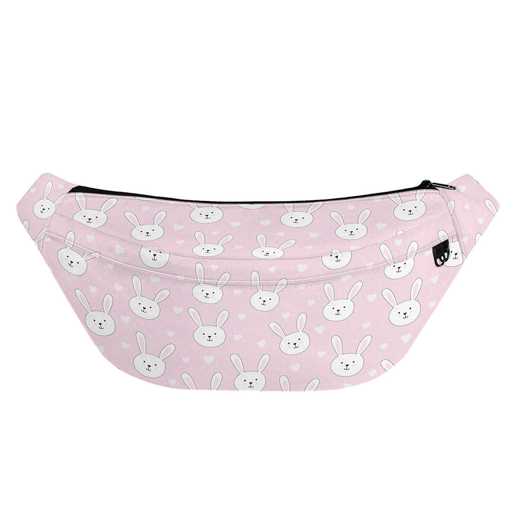 Pink Rabbit Pattern Print Fanny Pack