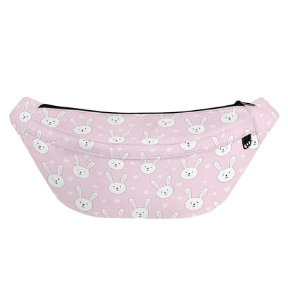 Pink Rabbit Pattern Print Fanny Pack