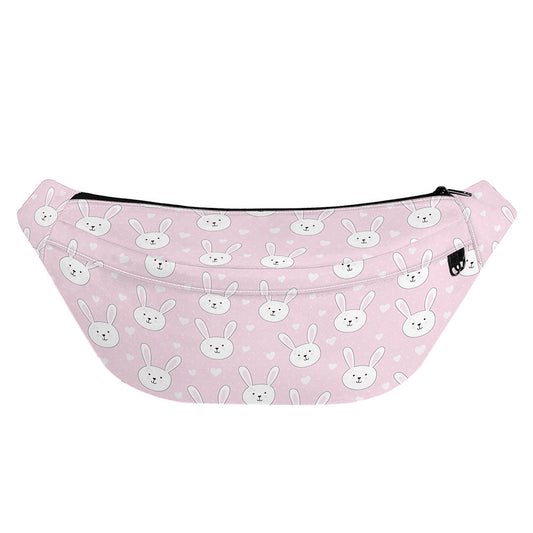 Pink Rabbit Pattern Print Fanny Pack