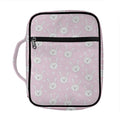 Pink Rabbit Pattern Print Front Pocket Bible Bag
