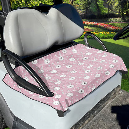 Pink Rabbit Pattern Print Golf Cart Seat Cover
