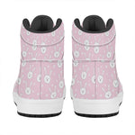Pink Rabbit Pattern Print High Top Leather Sneakers