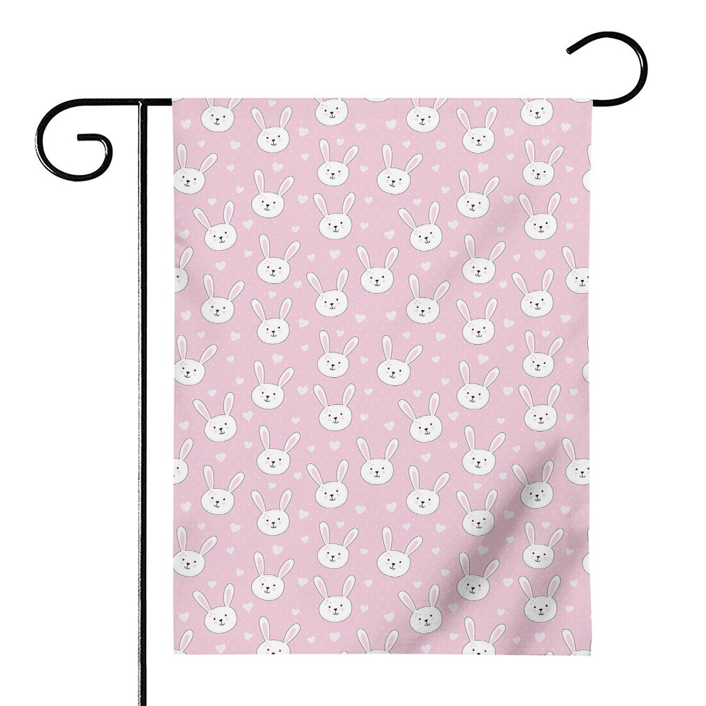 Pink Rabbit Pattern Print House Flag