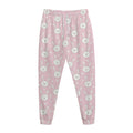 Pink Rabbit Pattern Print Jogger Pants