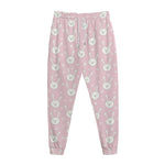 Pink Rabbit Pattern Print Jogger Pants