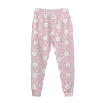 Pink Rabbit Pattern Print Jogger Pants