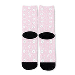 Pink Rabbit Pattern Print Long Socks