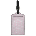 Pink Rabbit Pattern Print Luggage Tag