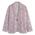 Pink Rabbit Pattern Print Men's Blazer
