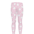 Pink Rabbit Pattern Print Men's Leggings