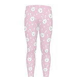 Pink Rabbit Pattern Print Men's leggings