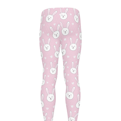 Pink Rabbit Pattern Print Men's leggings