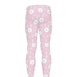 Pink Rabbit Pattern Print Men's leggings