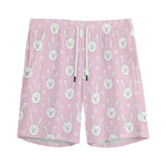 Pink Rabbit Pattern Print Men's Sports Shorts