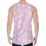 Pink Rabbit Pattern Print Men's Velvet Tank Top