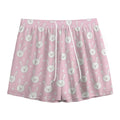 Pink Rabbit Pattern Print Mesh Shorts