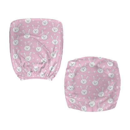 Pink Rabbit Pattern Print Office Chair Cover