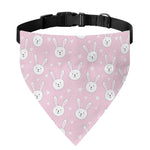 Pink Rabbit Pattern Print Over The Collar Dog Bandana